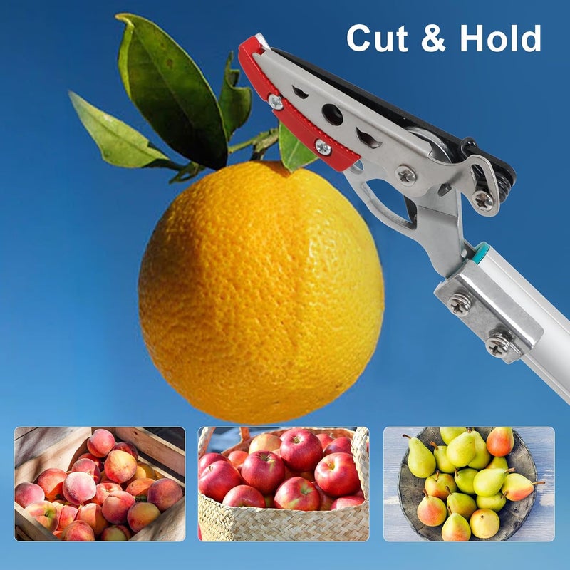GARTOL Cut & Hold Pole Pruner, 4.2 FT Lightweight Fruit Picker with 180° Rotating Handle, SK5 Steel Blade Cuts up to 1/2 Inch, Long Reach Garden Tree Trimmer & Branch Cutter for Shrubs, Bushes - Image 5